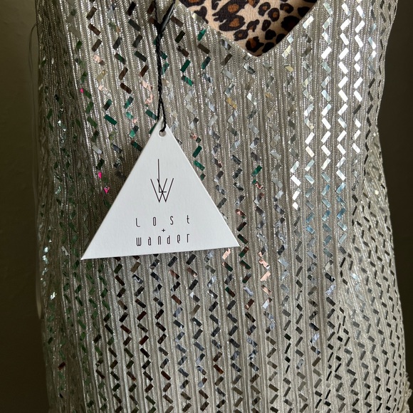 Shimmy Shimmy Slip Dress (Silver) - Small - Picture 5 of 13